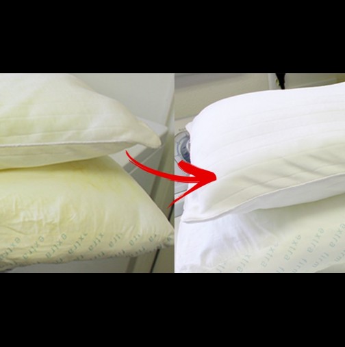Как да върнем белият цвят на жълтите възглавници 