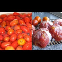 Зарадваха ме с цяла щайга домати от село. Даже не му мислих - миналата година ги излапахме още преди зимата, сега пак така ще ги правя!