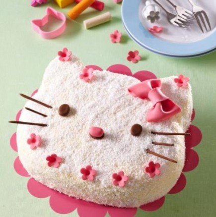 Детска торта Hello Kitty с малини за послушни принцеси