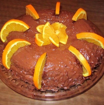 Портокалов купол с шоколад