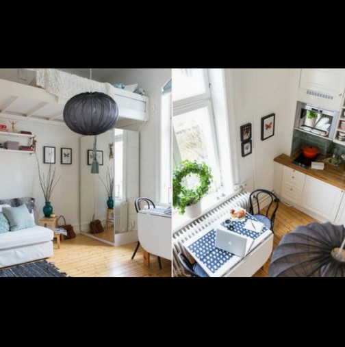 Големите тайни на един малък апартамент: Удобен живот на 16 квадратни метра (Галерия)