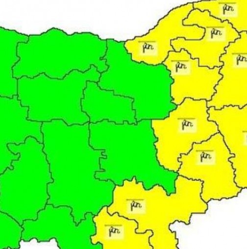 Синоптиците предупреждават: Жълт код за силен вятър за 12 области днес