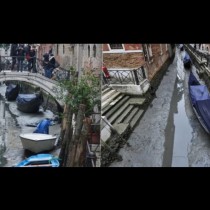 Венеция пресъхна! Гондолите са затънали в блато и кал (Снимки)