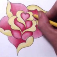 Как се рисува стилизирана роза