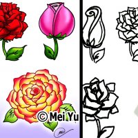 Как се рисува роза -5 начина за 4 минути