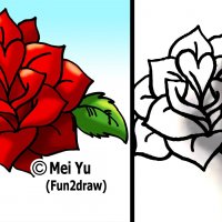 Как да нарисуваме роза за 2 минути