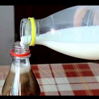Експеримент с безалкохолна напитка и мляко