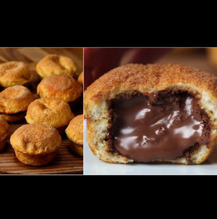 Мъфини без тесто с течен шоколад