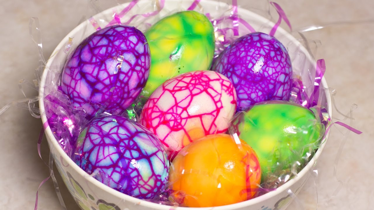 Невероятни боядисани яйца техника
