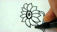 Как се рисува цвете слънчоглед