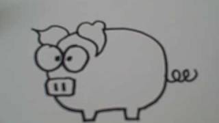 Как се рисува прасенце