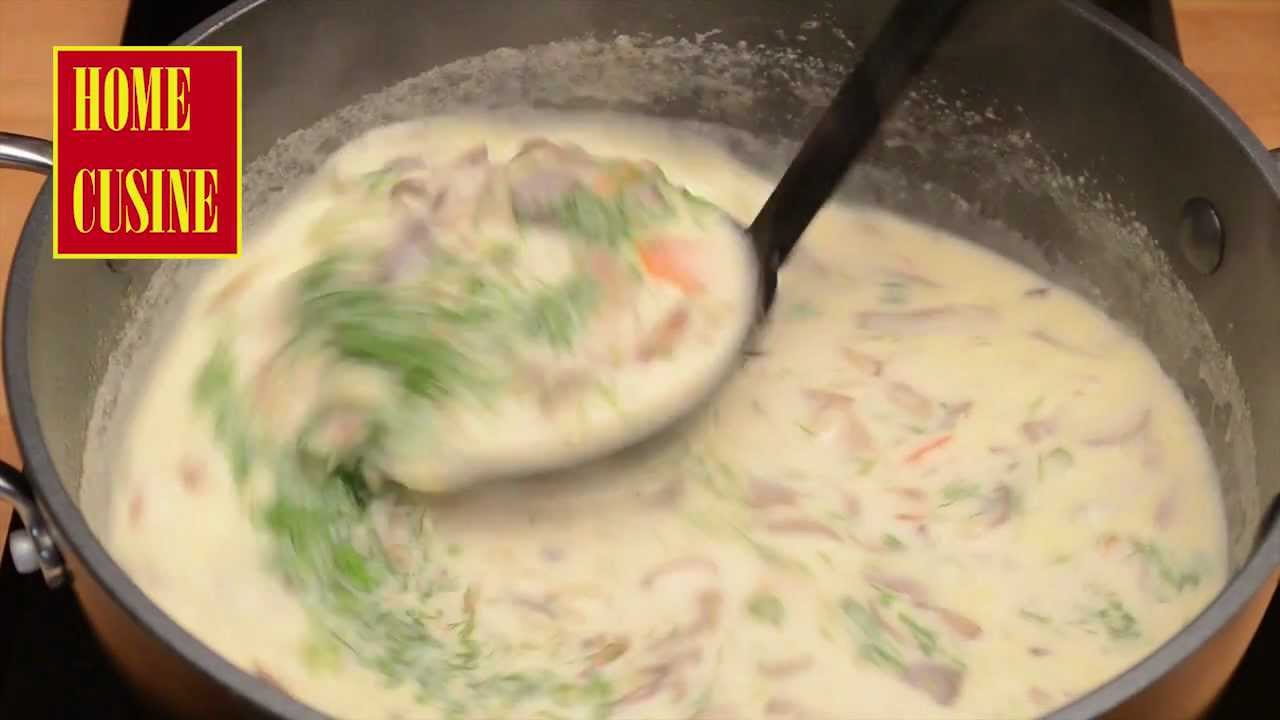 Свежа гъбена супа с ориз