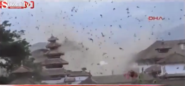 Зловещо видео минути преди земетресението е Непал