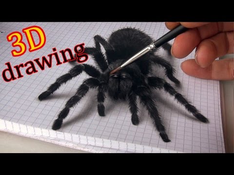 Уникална 3D рисунка на паяк