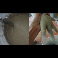 Ръце от цимент за градината