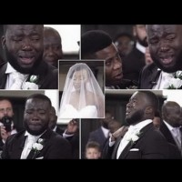 Кой е казал, че момчетата не плачат? Този младоженец не спря да лее сълзи, докато красивата му невеста вървеше към олтара (ВИДЕО)
